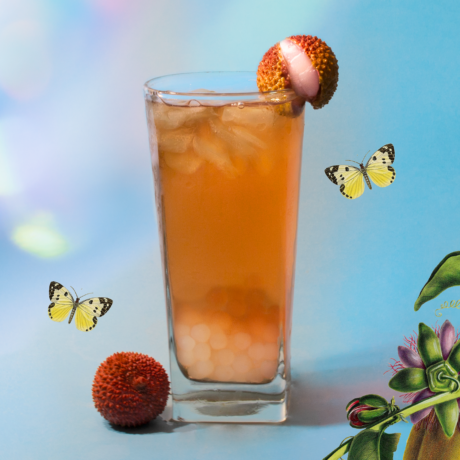 Lychee Passionfruit Bubble Tea